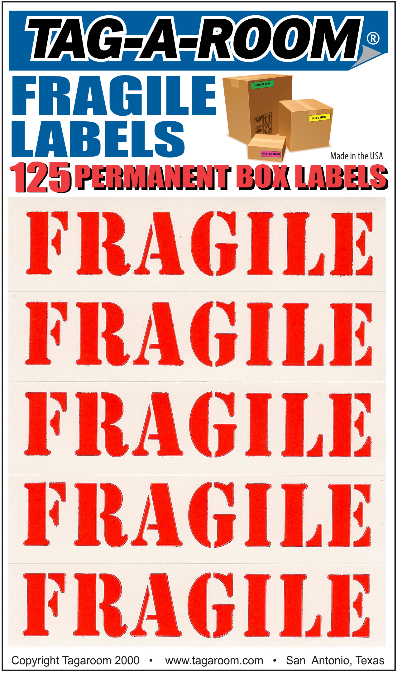 Fragile Labels - 125 Count 011201