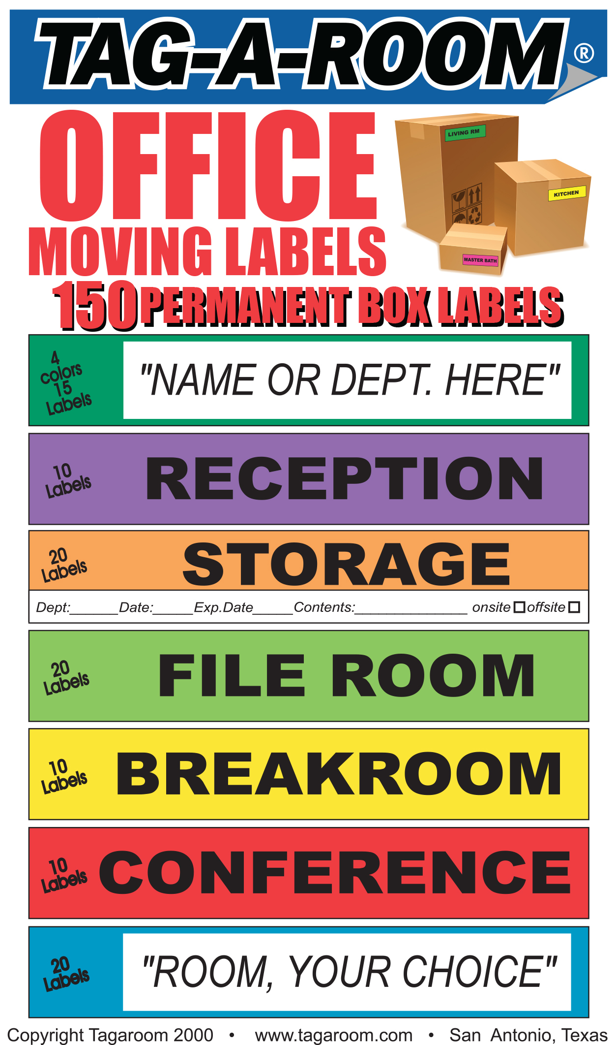 Office Moving Labels 1301003