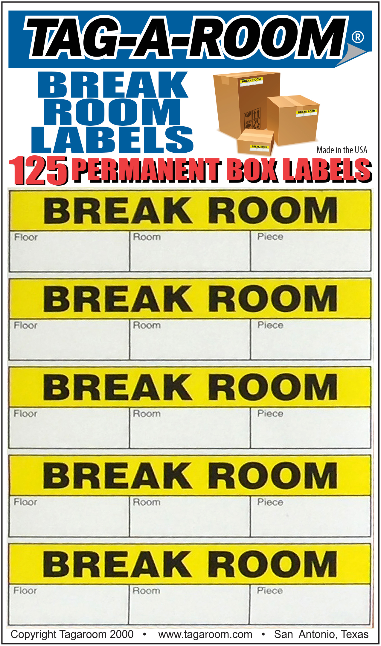 Office - Label - Break Room - 125 Count 011235