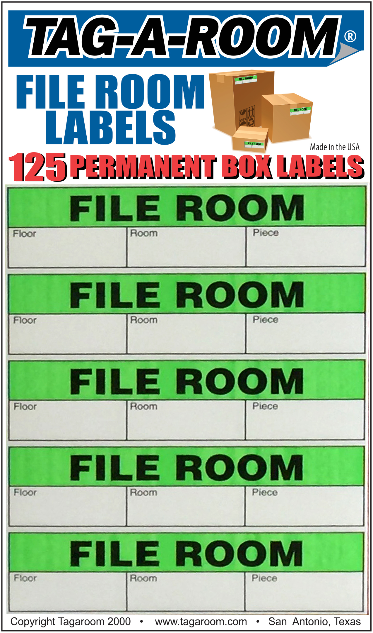Office - Label - File Room - 125 Count 011237
