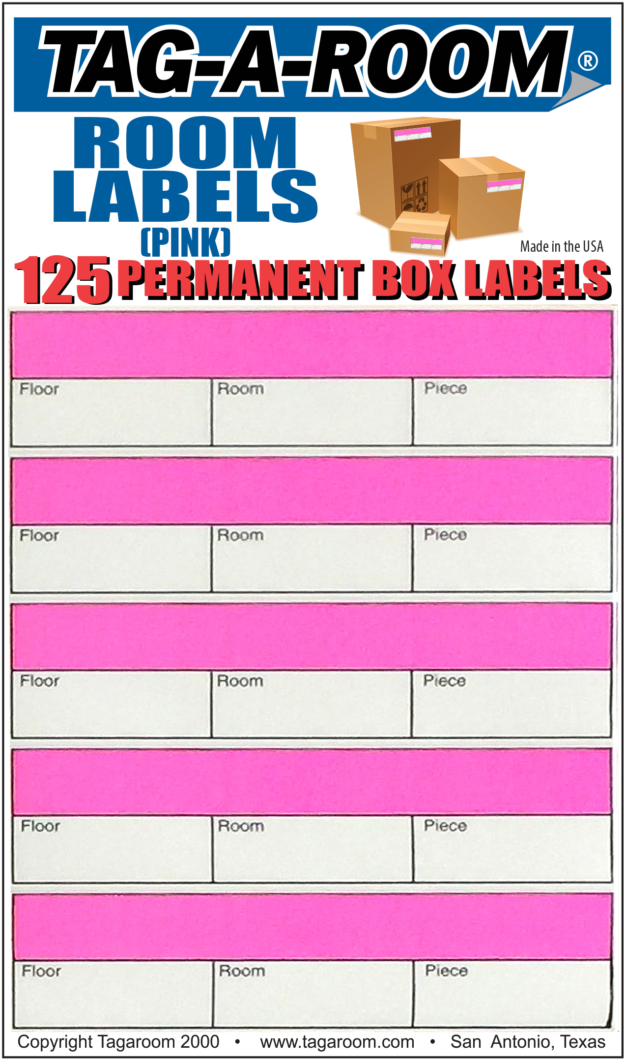 Office - Label - Room - Pink - 125 Count 011239