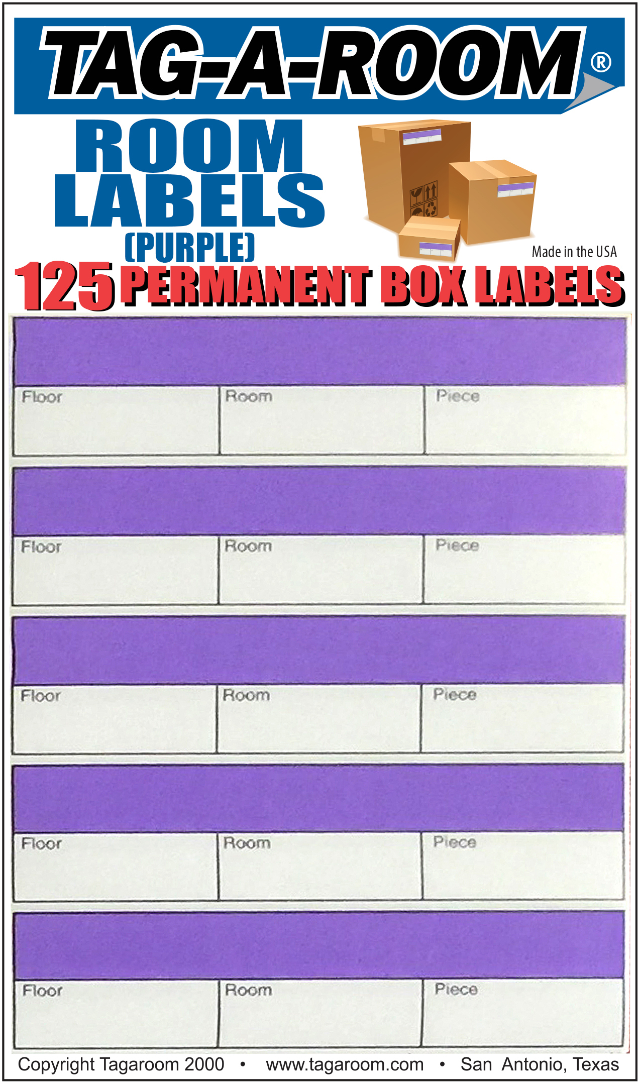 Office - Label - Room - Purple - 125 Count 0112310