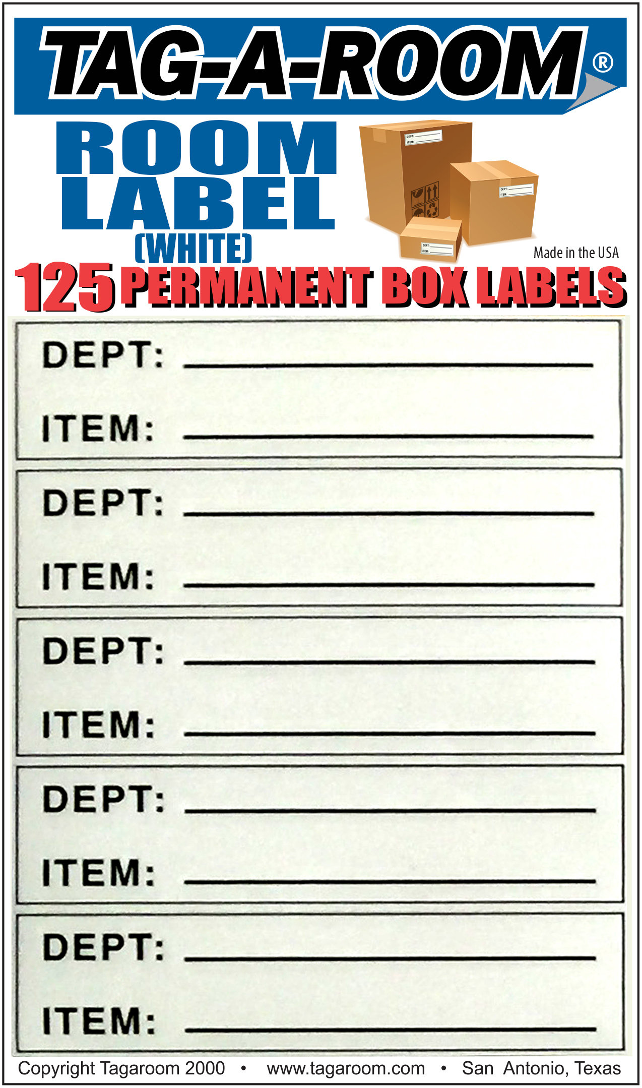 Office - Label - Room - White - 125 Count 0112312