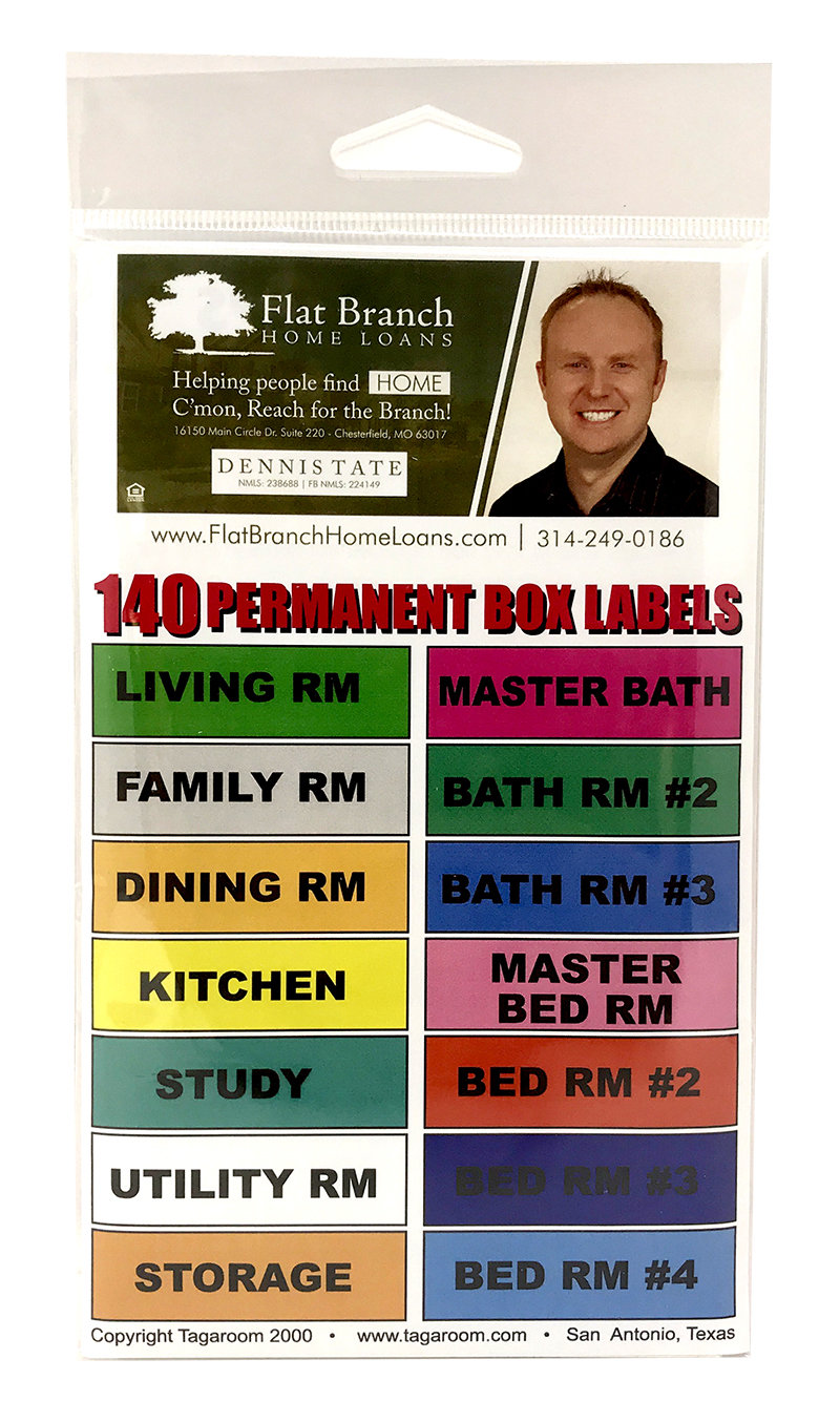 Custom Branded - Moving "Room" Labels