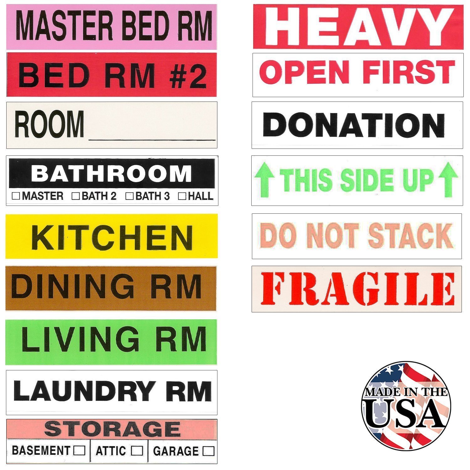 Smooth Move 500 - Color Coded Moving Labels 010044