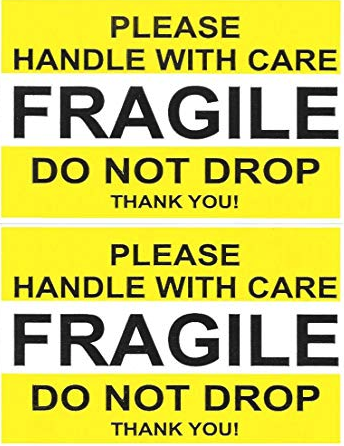 Fragile Stickers 2.5'' x 4'' 250 Labels 015575-250