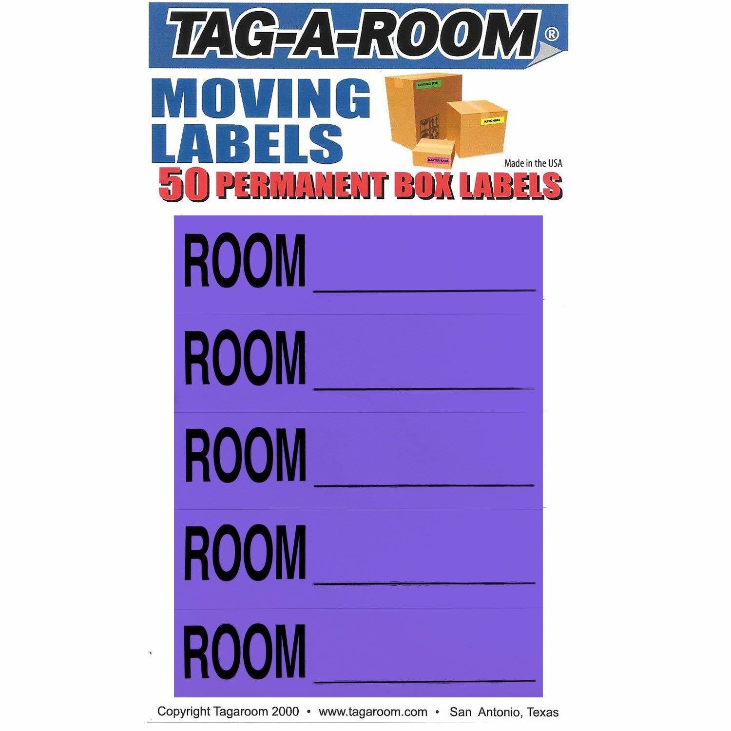 Color Coded Moving Box Labels (Room Blank Purple) – TAGAROOM.COM – You ...