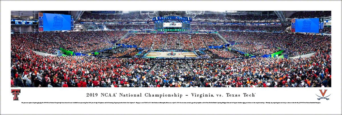 UVA 2019 NCAA National Championship TipOff Panoramic Print 3304