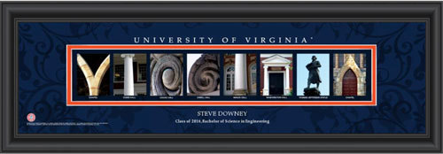 Virginia Campus Letter Art Personalized Print 3310