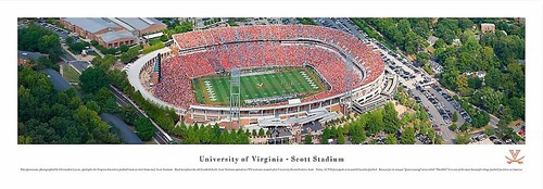 UVA Scott Stadium Aerial Panoramic Print 3301