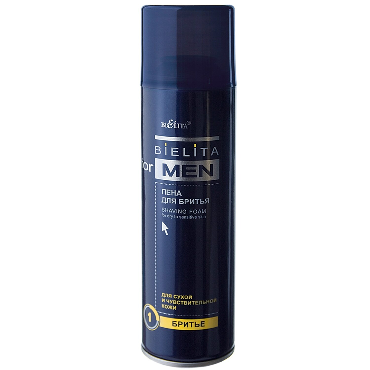 Bielita for men | Пена для бритья для сухой и чувствительной кожи (аэрозоль), 250 мл Bielita for men | Пена для бритья для сухой и чувствительной кожи (аэрозоль), 250 мл