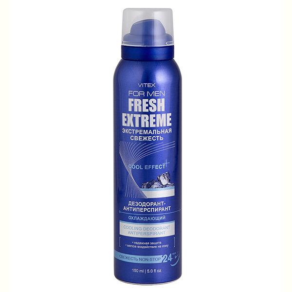 VITEX FOR MEN FRESH EXTREME | Дезодорант-антиперспирант охлаждающий, 150 мл VITEX FOR MEN FRESH EXTREME | Дезодорант-антиперспирант охлаждающий, 150 мл