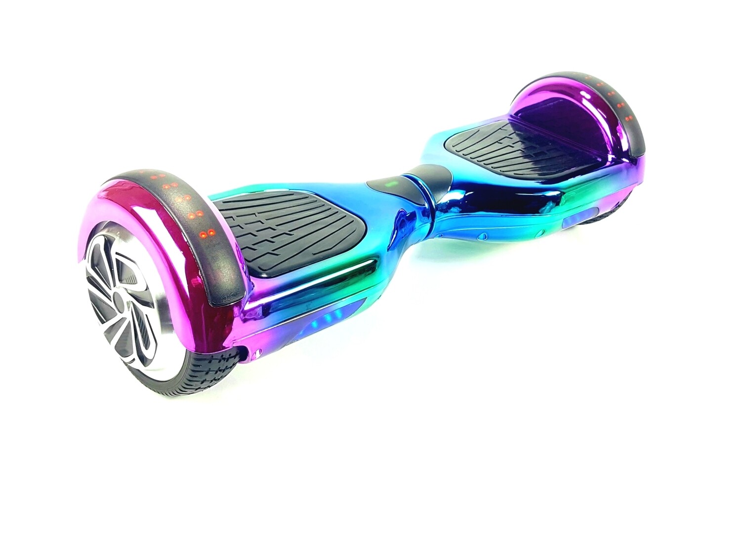 Chrome Rainbow Hoverboard Segway LED 6.5"