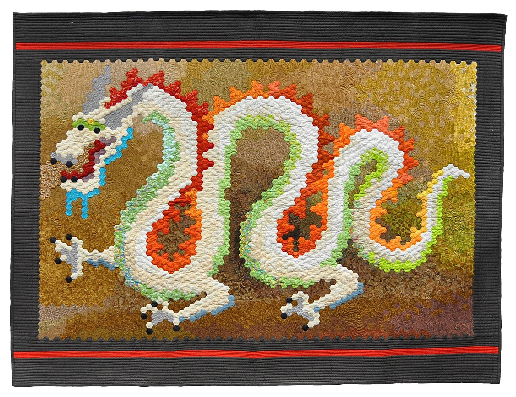 Hexie Dragon Quilt Pattern