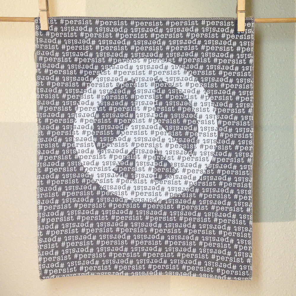 #Persist - Hand Printed Fabric Panel FP0012