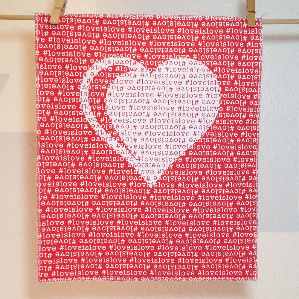 #loveislove fabric panel