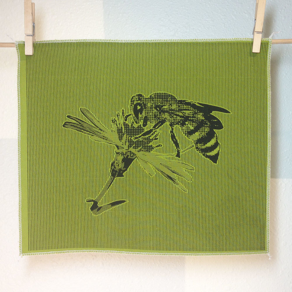 Honeybee fabric panel