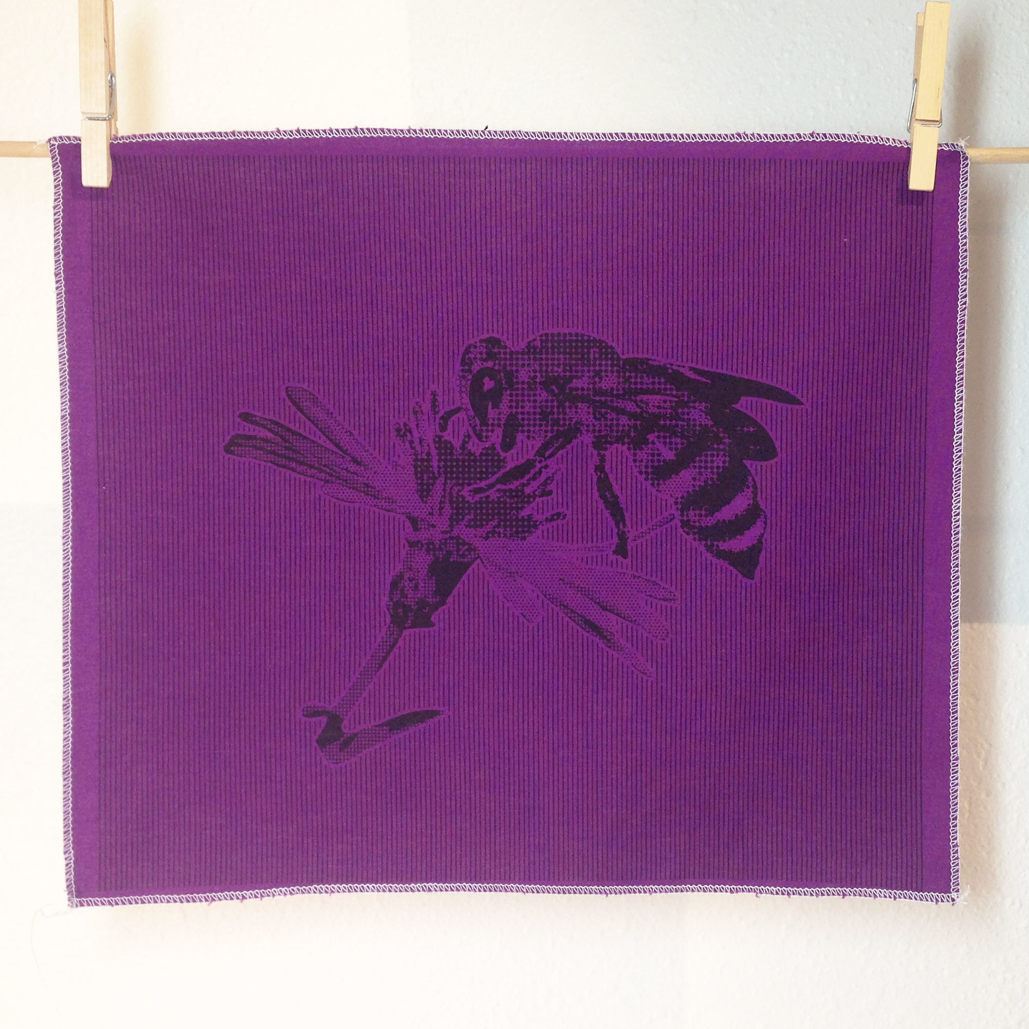 Honeybee fabric panel