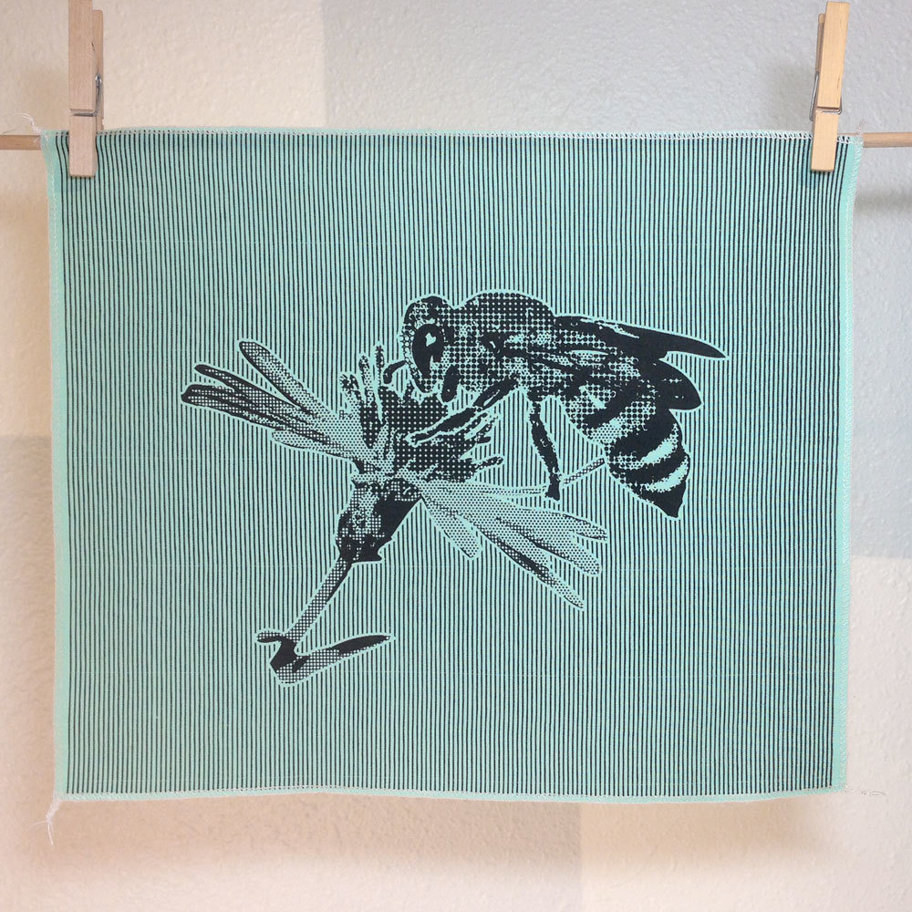 Honeybee fabric panel
