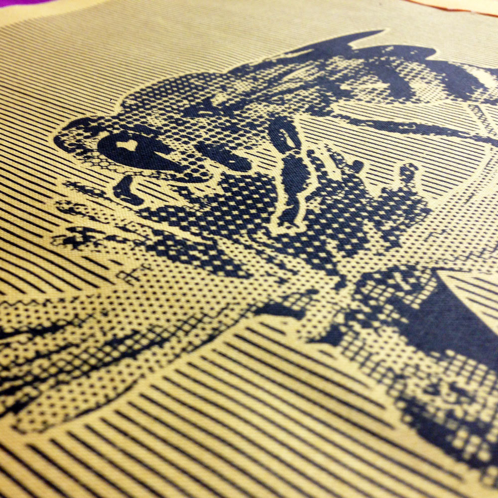 Honeybee fabric panel