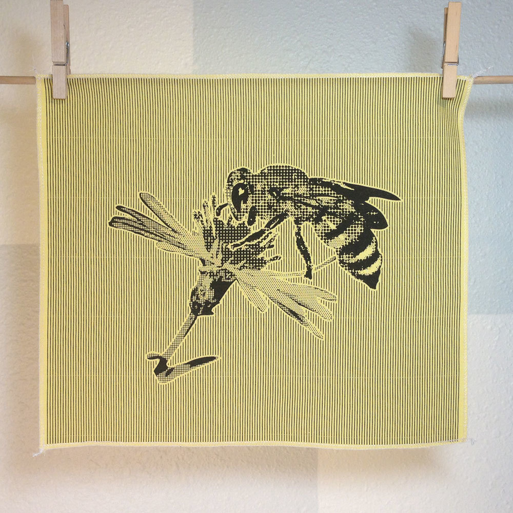 Honeybee fabric panel