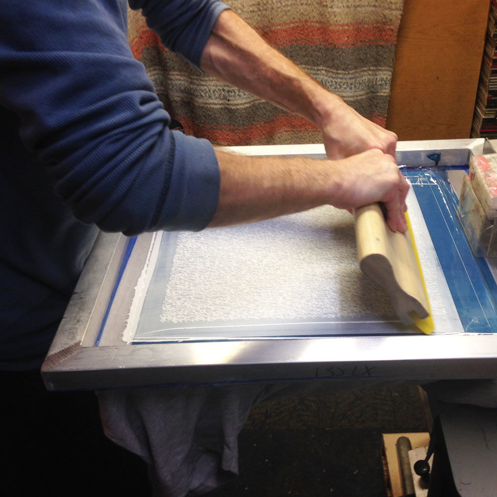 Scribbles Fabric Panel on press