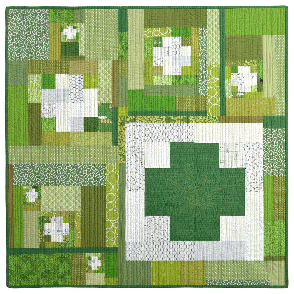 Green Cross Series Wall Quilt No.2 HM0018