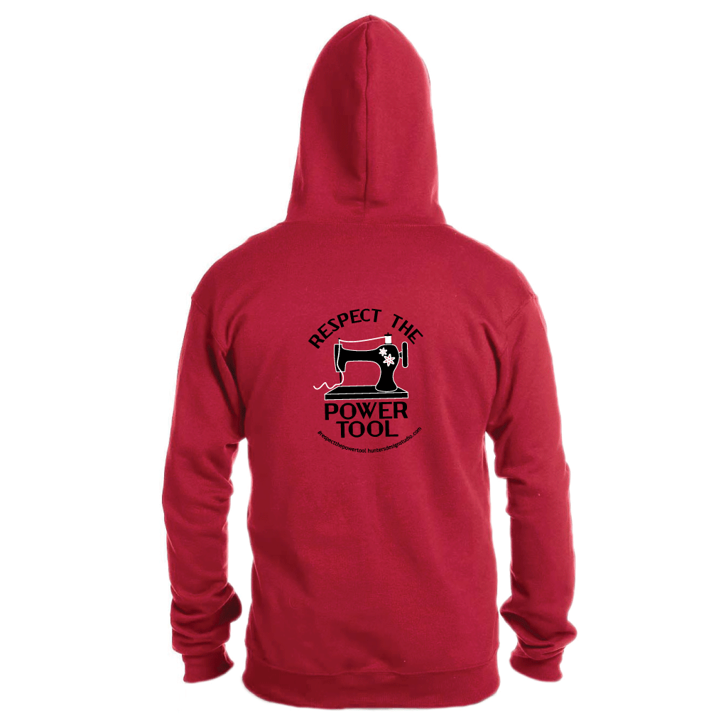Respect The Power Tool* - Full Zip Hoody RED AT01025