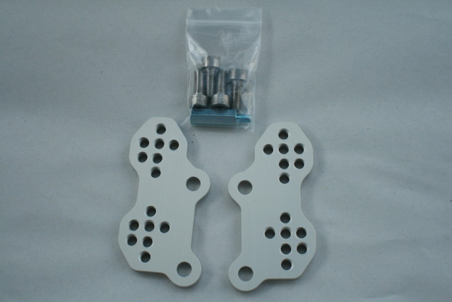 SV650 SV650 Rear Set Riser Plates Black 1 up and 1 back Rear Set Risers