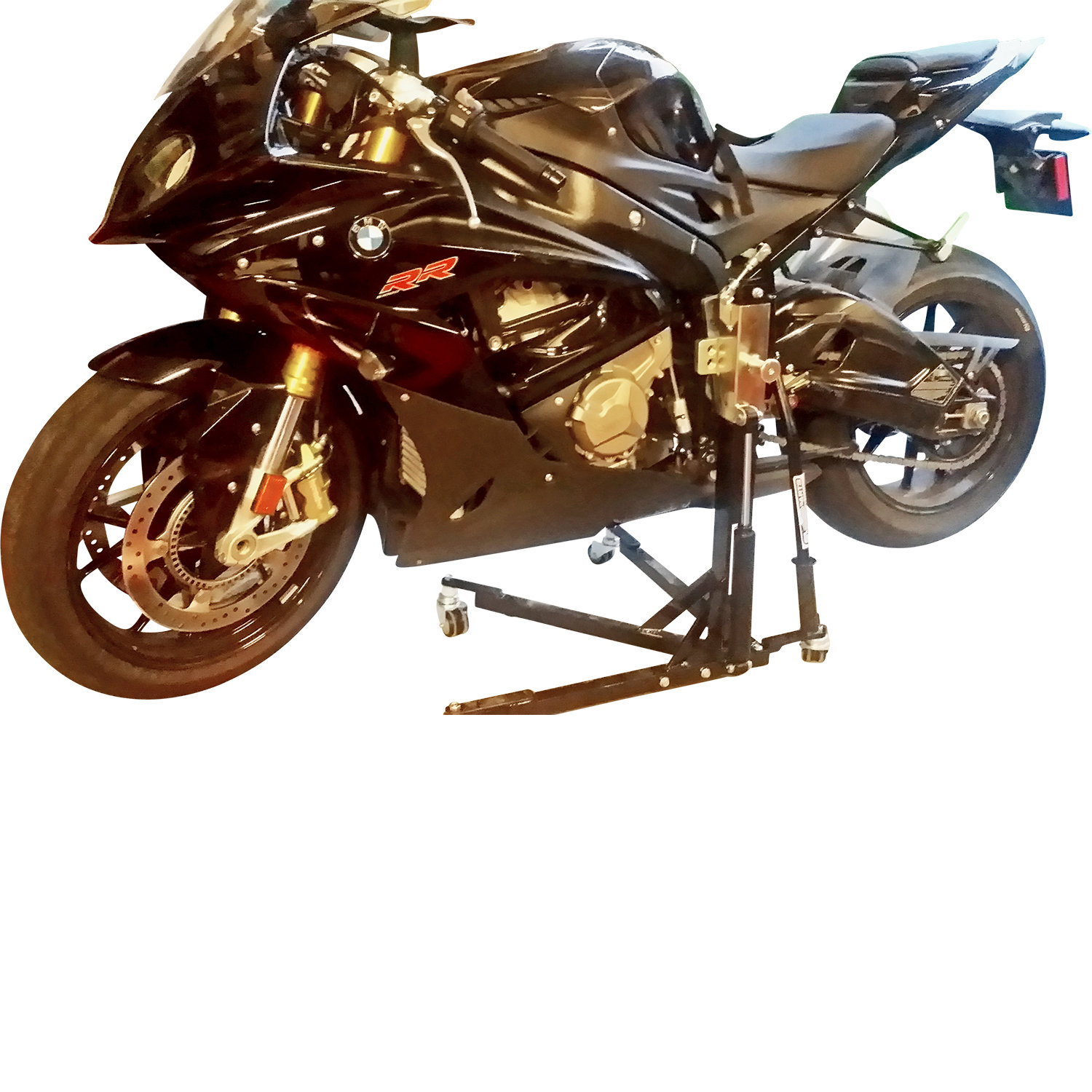 Black Custom Paddock Style Side Lift Stands 2009 - 2013 BMW S1000RR - HP4 Models