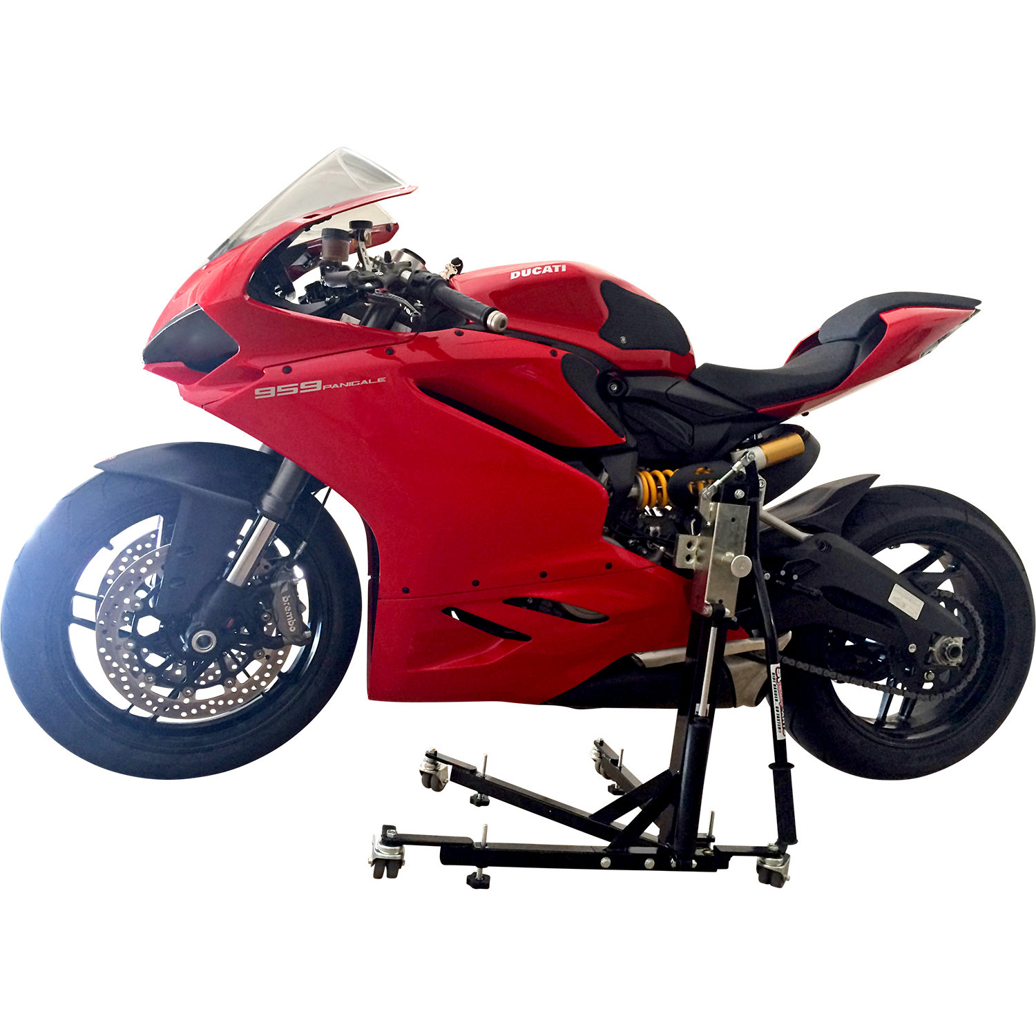 Black Custom Paddock Style Side Lift Stands for Ducati 1199 Panigale Models 00463