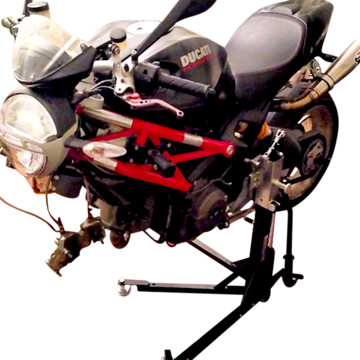 Black Custom Paddock Style Side Lift Stands 2011-2016 Ducati 1200 MultiStrada