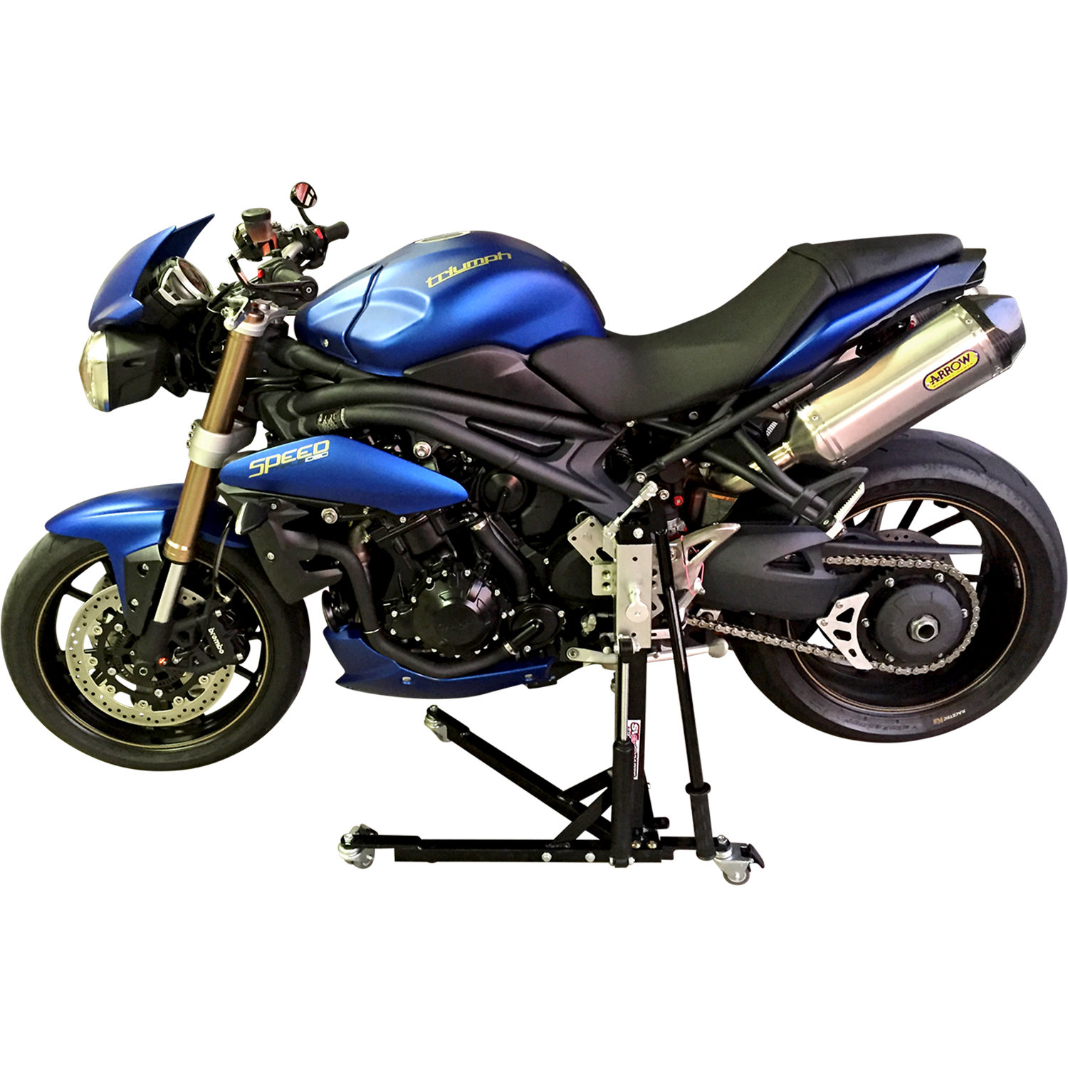 Black Custom Paddock Style Side Lift Stands 2011 - 2019 Gen 2 Triumph Speed Triple