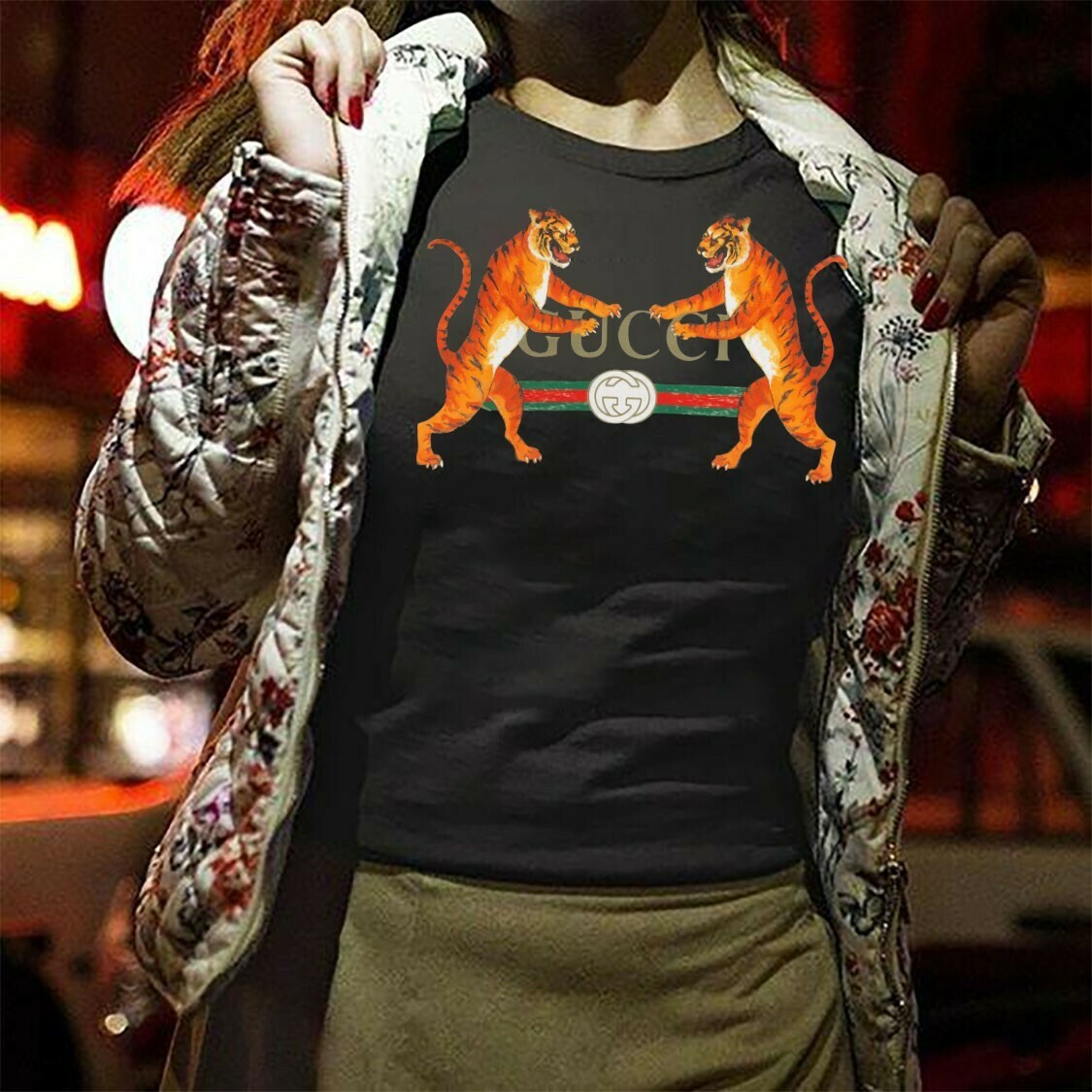 Classic Logo Tiger Gucci Chanel Shirt LV T-shirt Louis Vuitton Fashion LV Fashion for Women Men ...