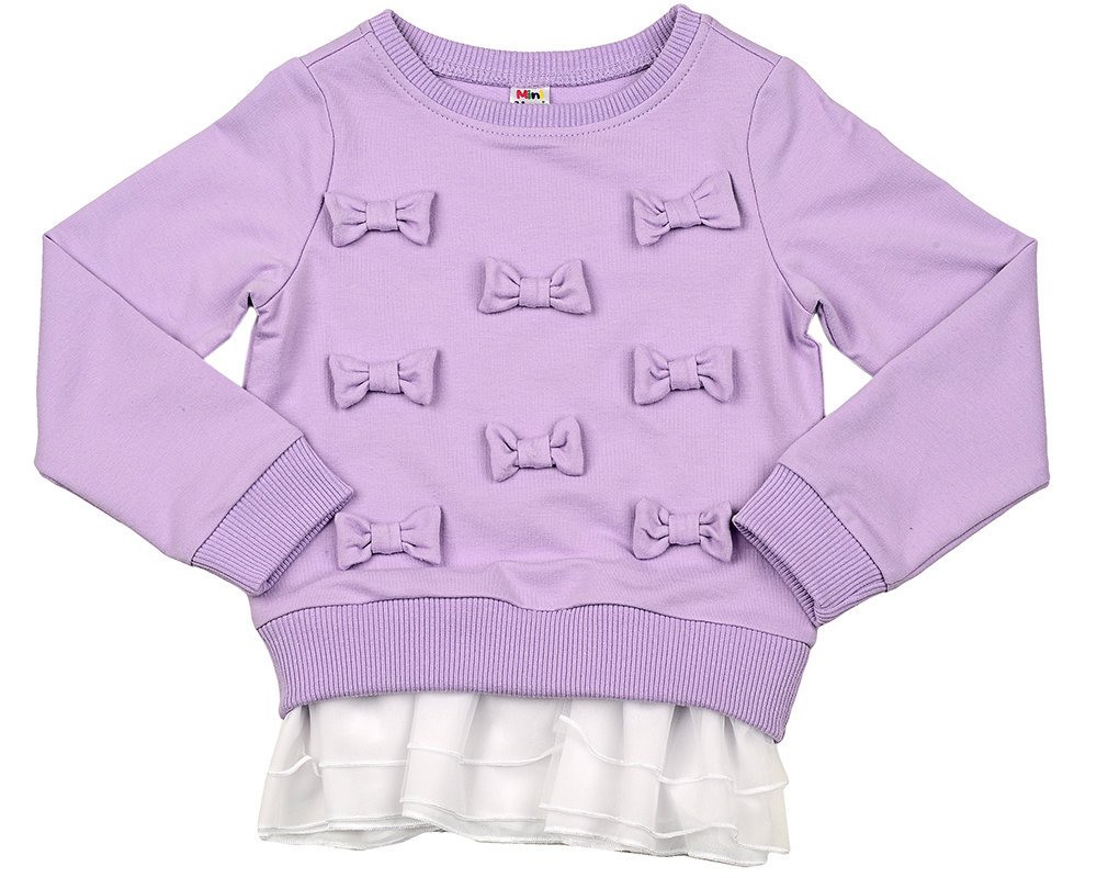UD 3913(3)сирень Mini Maxi Джемпер с бантиками (98-122см) UD 3913(3)сирень