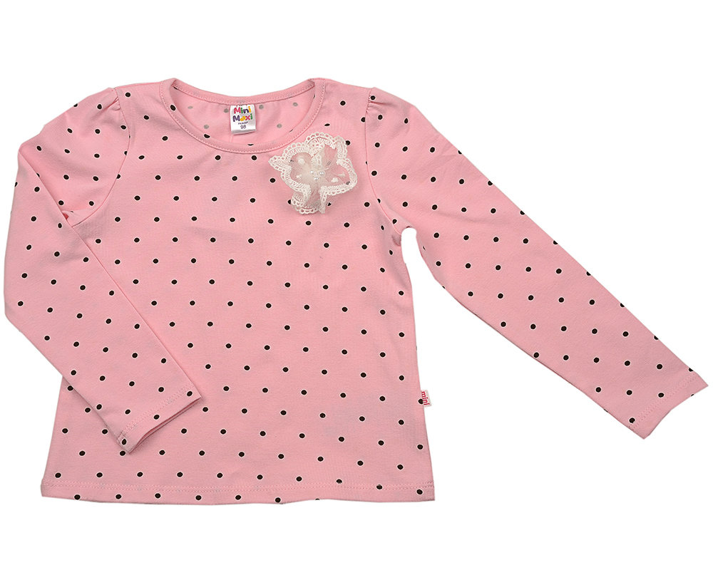 UD 3775(4)розов Mini Maxi Блузка в горошек (98-116см) UD 3775(4)розов