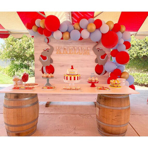 83pcs Pastel Latex Balloons Red Blue White Balloon Garland Arch
