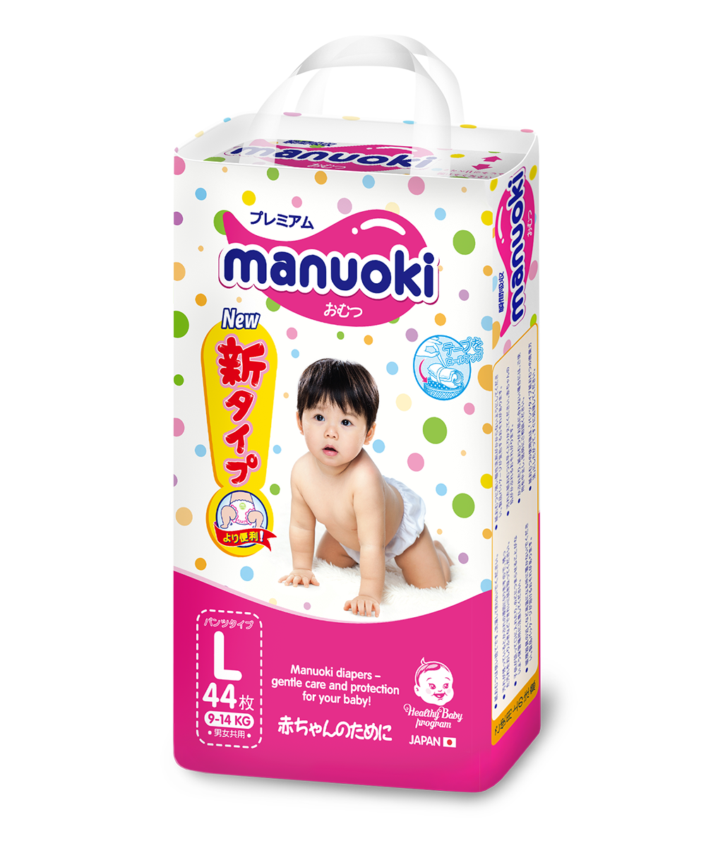 ТРУСИКИ-ПОДГУЗНИКИ MANUOKI L44 (9-14кг) ТРУСИКИ-ПОДГУЗНИКИ MANUOKI L44 (9-14кг)