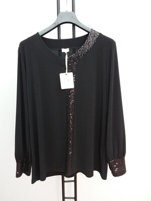 ART107 DIVA - Casacca Ins. Paillettes Nera ART107 DIVA - Casacca Ins. Paillettes Nera