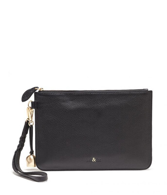 Bell & Fox MILA Wristlet Clutch Black Leather Bell & Fox MILA Wristlet Clutch Black Leather
