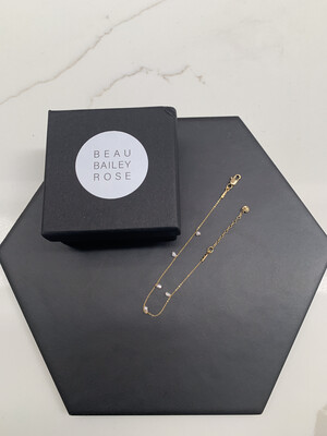 Gold Plated Freshwater Pearl Dotty Bracelet Gold Plated Freshwater Pearl Dotty Bracelet