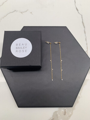 Gold Plated Freshwater Pearl Dotty Earrings Gold Plated Freshwater Pearl Dotty Earrings