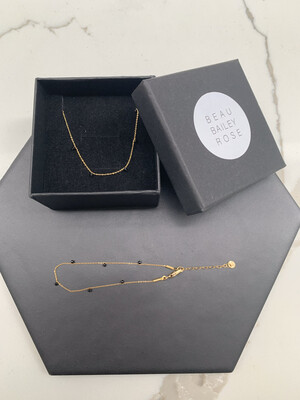 Gold Plated Black Dotty Bracelet Gold Plated Black Dotty Bracelet