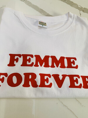 Femme Forever T Shirt White / Red Femme Forever T Shirt White / Red