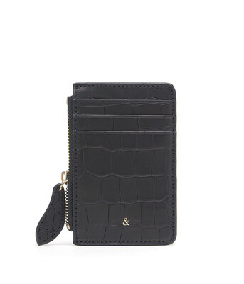 Bell & Fox LIA credit Card Purse - Croc Black Bell & Fox LIA credit Card Purse - Croc Black