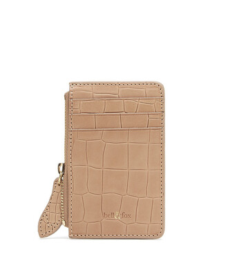 Bell & Fox LIA credit Card Purse - Croc Camel Bell & Fox LIA credit Card Purse - Croc Camel