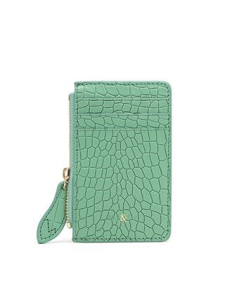 Bell & Fox LIA credit Card Purse - Croc Mint Bell & Fox LIA credit Card Purse - Croc Mint