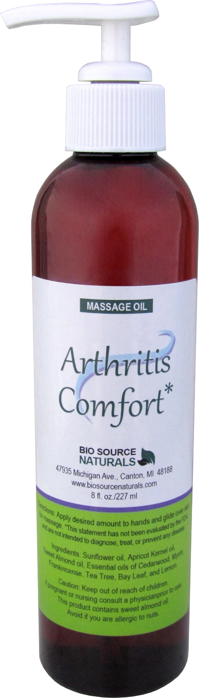 Buy Arthritis Comfort Massage Oil (227 ml) - Biosource | Back Muscle ...