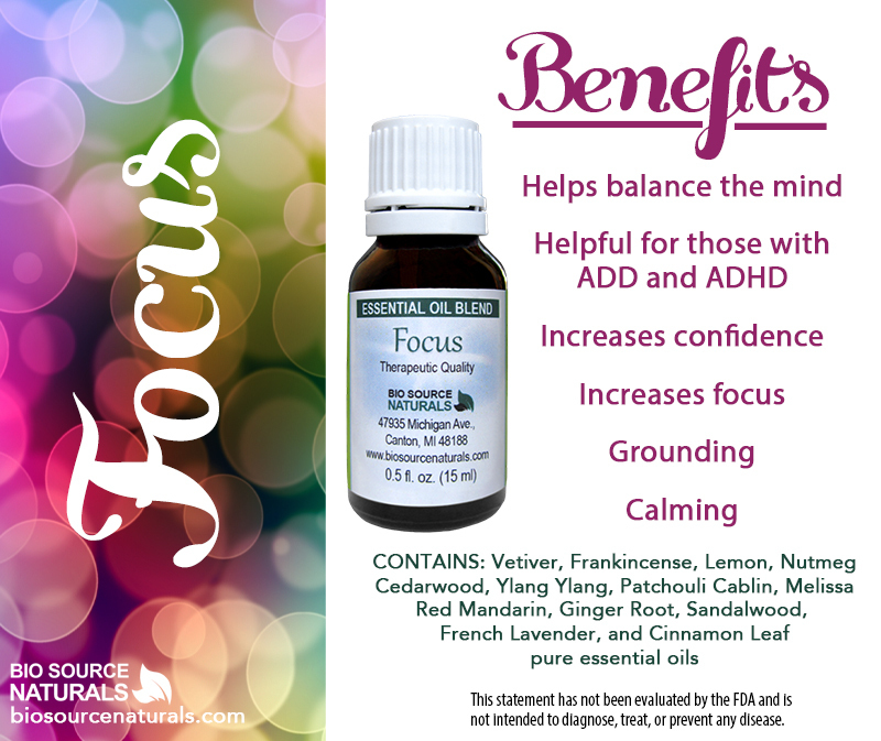 Focus Essential Oil Directions for Use Downloadable PDF Training