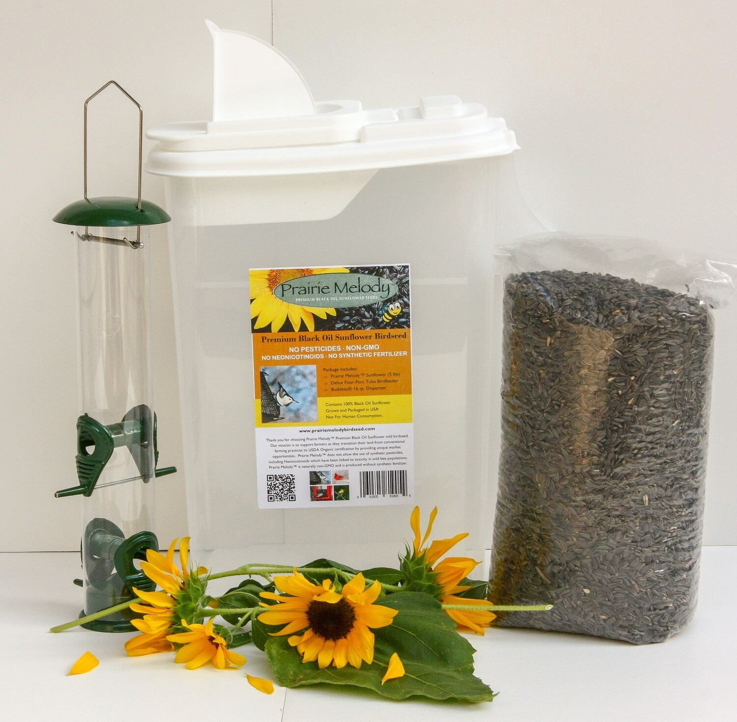 Deluxe Gift Set 5 Lbs Premium Sunflower Birdseed Deluxe Tube